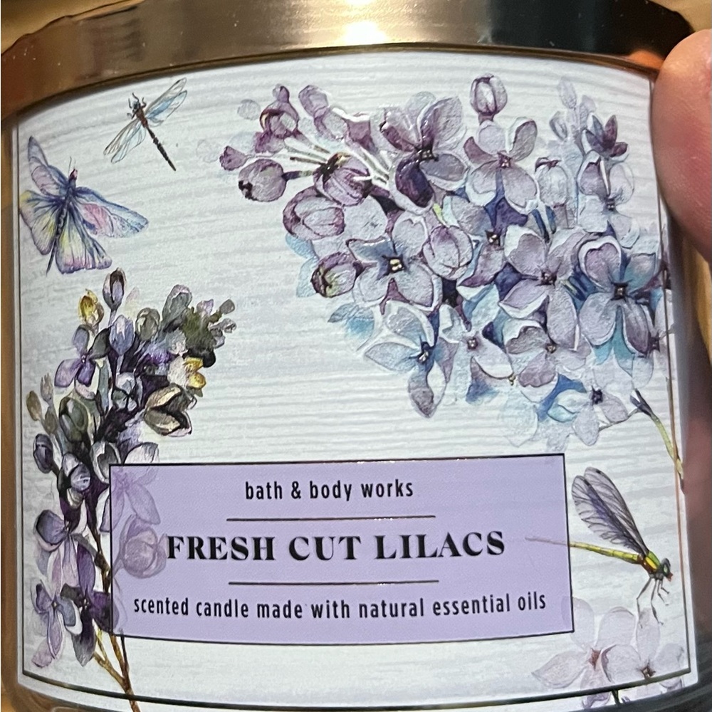 BBW Bath and Body Works Fresh Cut Lilacs 3 wick scented candle